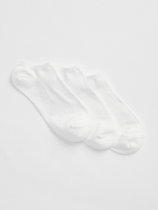 1 of 8 showing, with the color white of product Basic Ankle Socks (3-Pack)