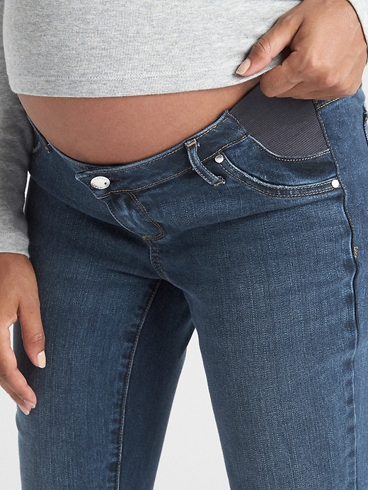 Image number 3 showing, Maternity Soft Wear Inset Panel True Skinny Jeans