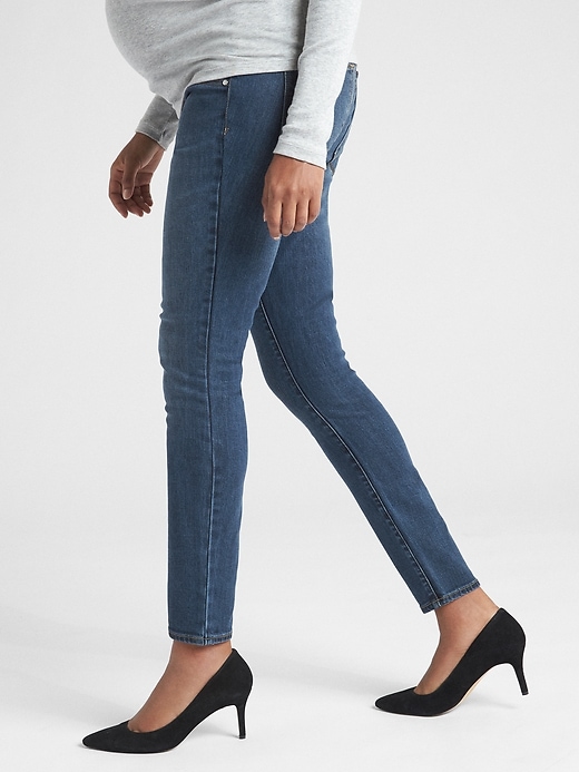 Image number 4 showing, Maternity Soft Wear Inset Panel True Skinny Jeans