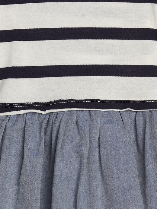 Image number 3 showing, Stripe Mix-Fabric Dress