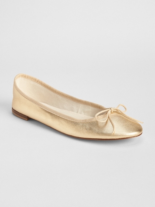 gap gold ballet flats