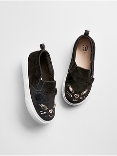 Toddler Cat Slip-On Sneakers