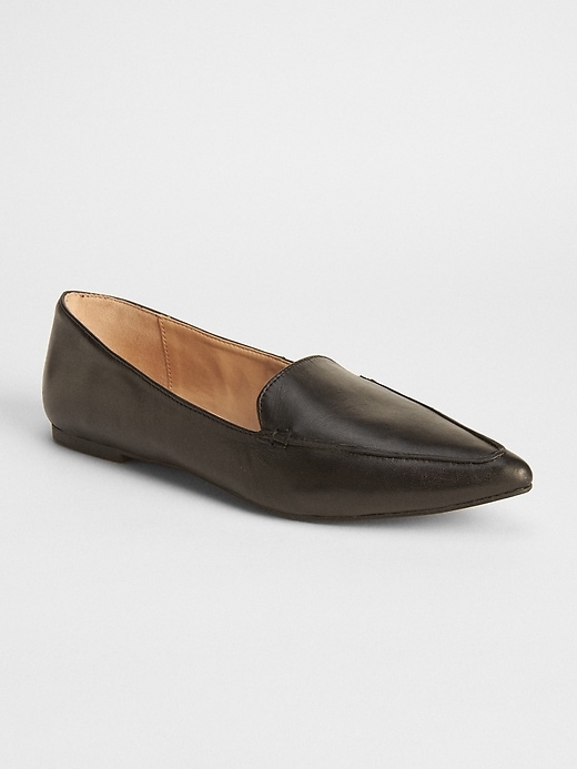 Image number 5 showing, Leather pointed loafers