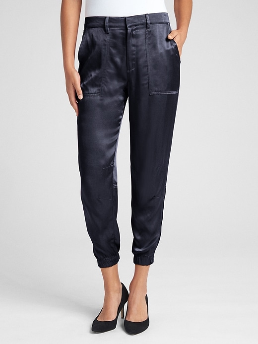 View large product image 1 of 1. High Rise Drapey Utility Joggers