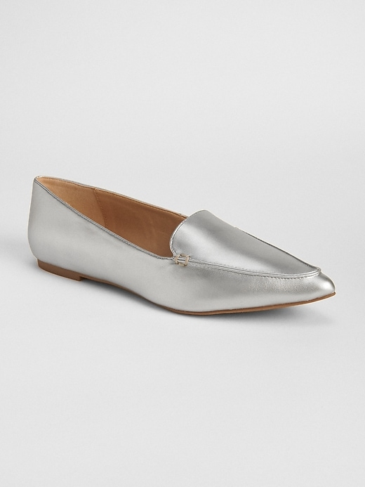 Image number 1 showing, Metallic pointed loafer