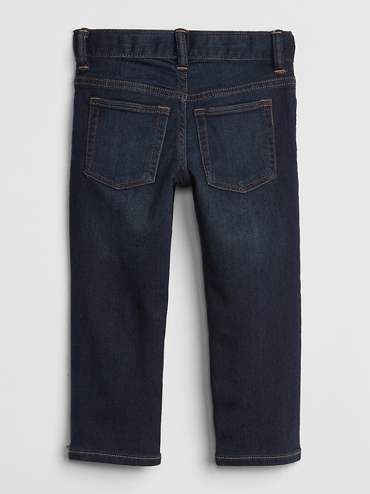 2 of 8 showing, with the color dark wash indigo of product Superdenim Slim Jeans with Fantastiflex