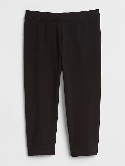 1 of 8 showing, with the color true black of product Toddler Capri Leggings In Stretch Jersey