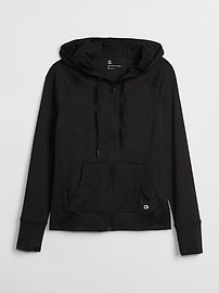View large product image 6 of 6. Brushed jersey zip hoodie