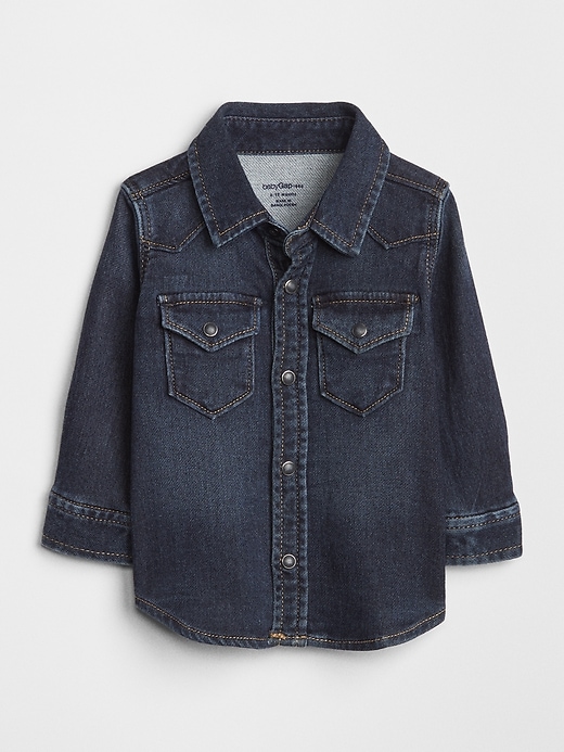 Image number 1 showing, Baby Super Soft Denim Western Shirt