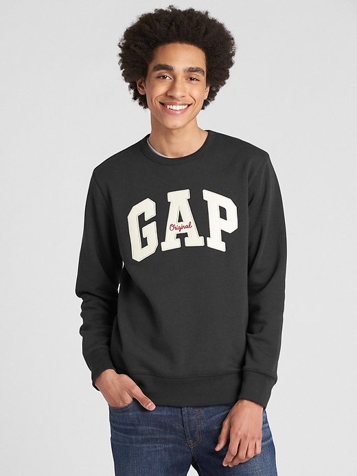 View large product image 1 of 1. Gap Logo Fleece Crewneck Sweatshirt