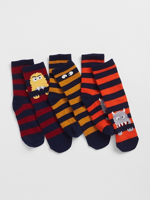 View large product image 1 of 1. Monster Crew Socks (3-Pack)