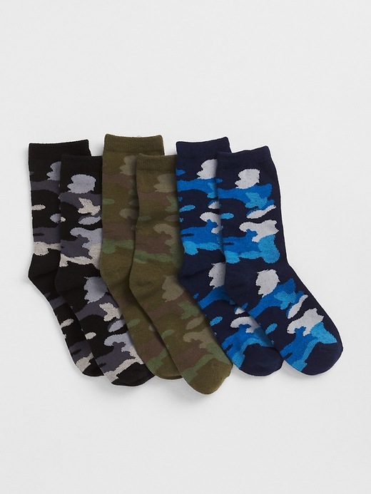 View large product image 1 of 1. Camo Crew Socks (3-Pack)