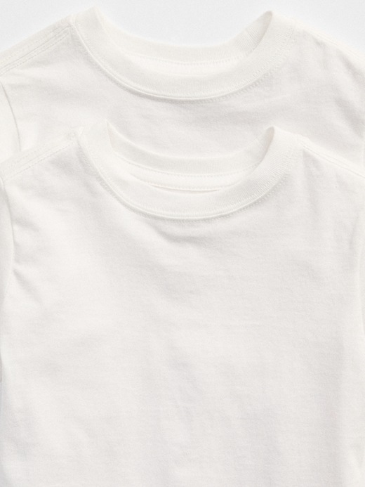 2 of 8 showing, with the color new off white of product babyGap Short Sleeve T-Shirt (2-Pack)
