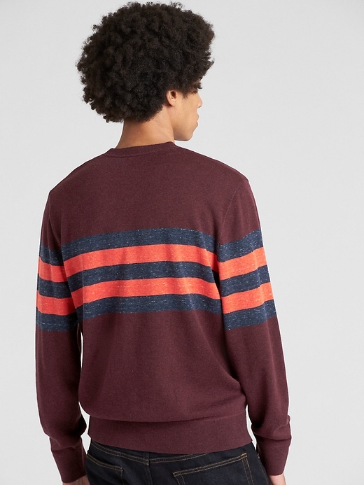 2 of 8 showing, with the color pinot noir heather of product The Mainstay Crewneck Sweater