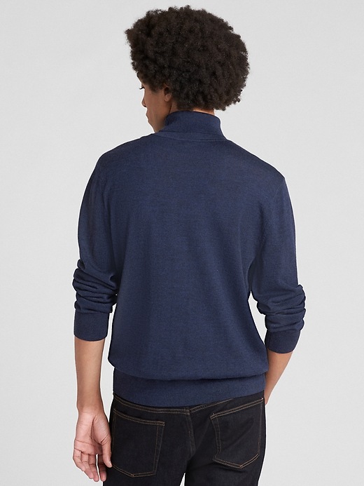 Image number 2 showing, Turtleneck Pullover Sweater in Pure Merino Wool