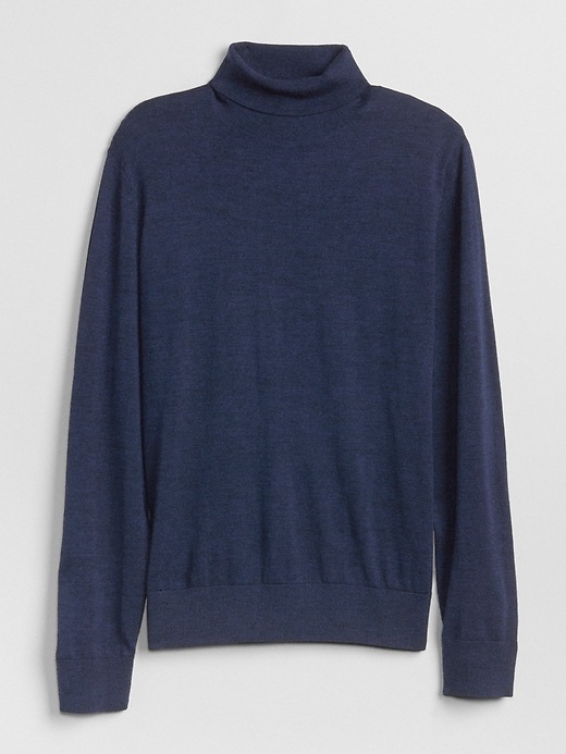 Image number 6 showing, Turtleneck Pullover Sweater in Pure Merino Wool