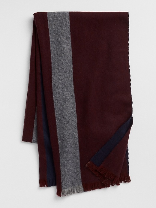 1 of 8 showing, with the color pinot noir of product Cozy Pattern Scarf
