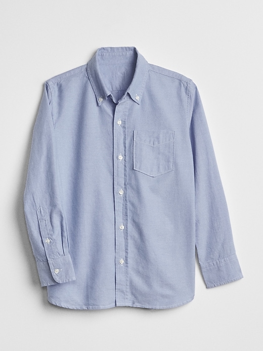 Image number 1 showing, Kids Uniform Oxford Long Sleeve Shirt
