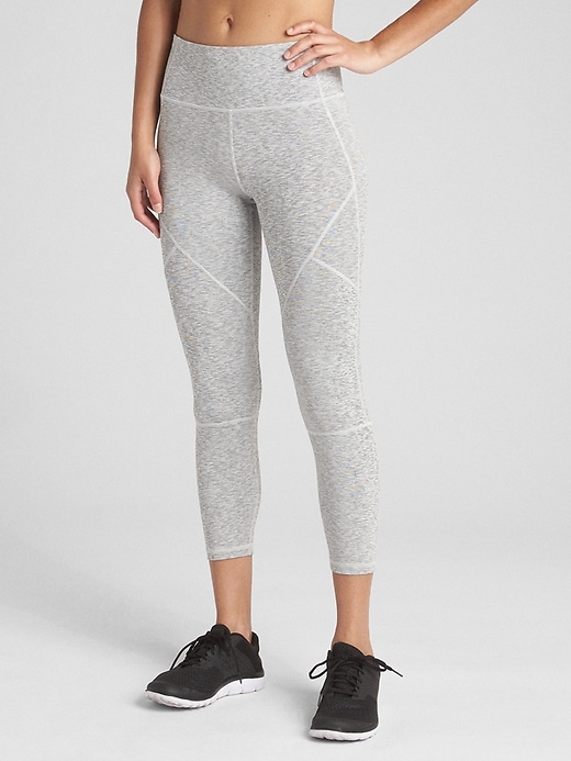 1 of 8 showing, with the color grey spacedye of product GapFit High Rise Blackout 7/8 Spacedye Leggings