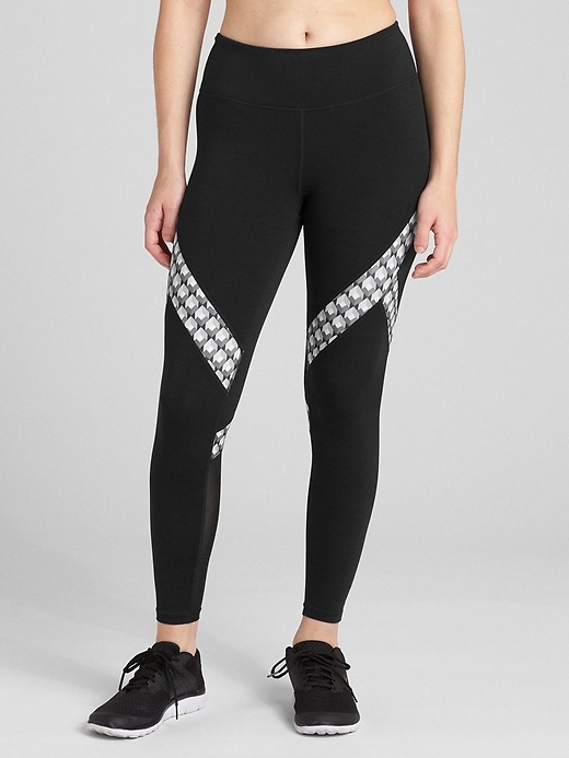 Gap Womens Gfast Mid Rise Print Insert 7/8 Leggings Gap Womens Gfast Mid Rise Print Insert 7/8 Leggings