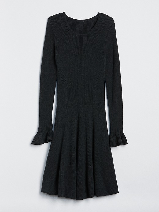 Image number 6 showing, Fit and Flare Long Sleeve Sweater Dress