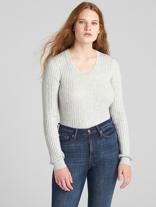 Ribbed Crewneck Pullover Sweater Gap