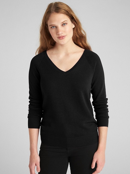 View large product image 1 of 1. True Soft V-Neck Pullover Sweater