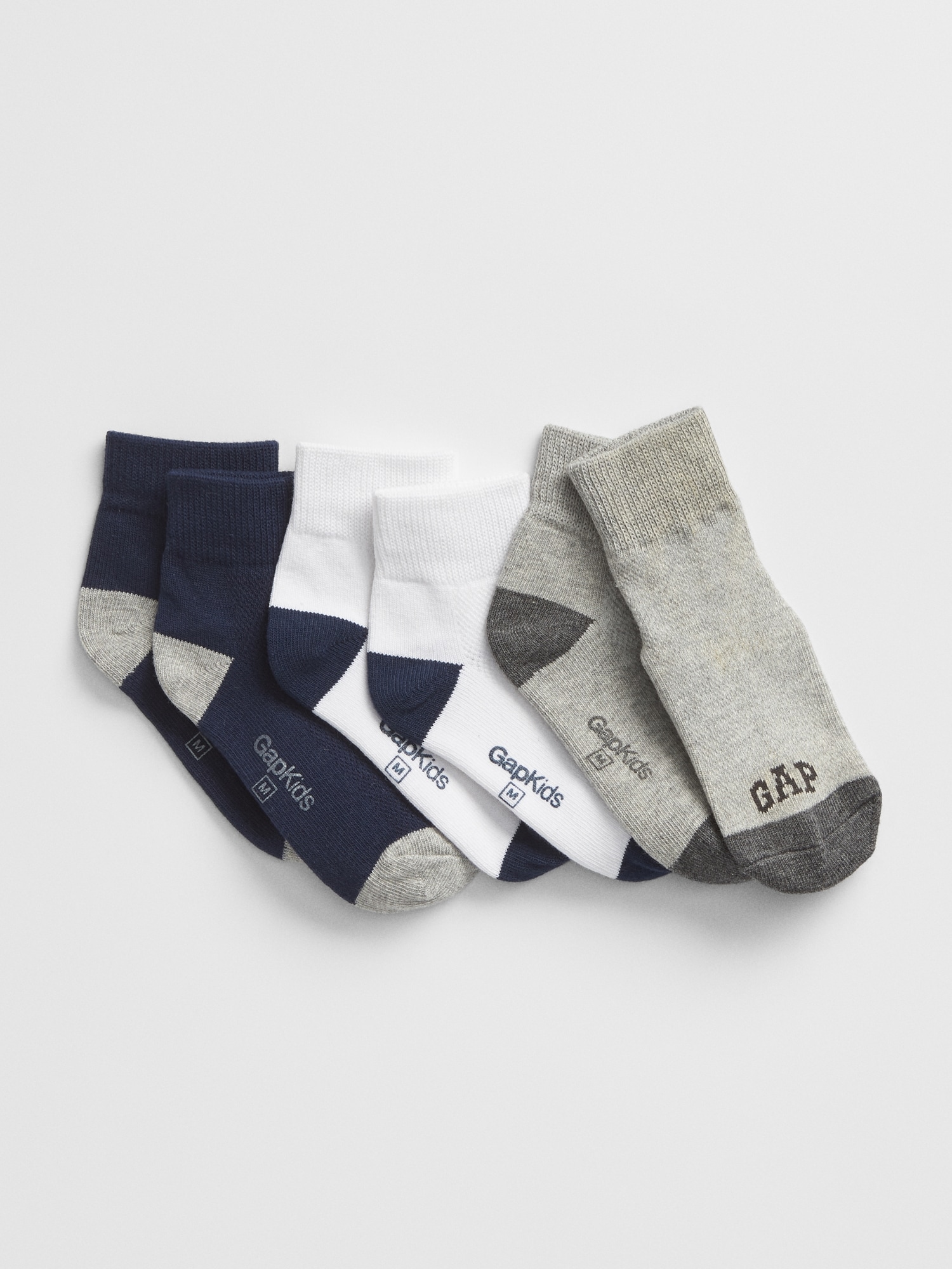 Kids Quarter Crew Socks (3Pack) Gap