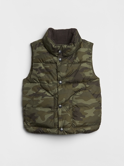 1 of 8 showing, with the color green camo of product Puffer Vest