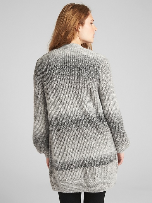 Image number 2 showing, Textured Open-Front Cardigan Sweater