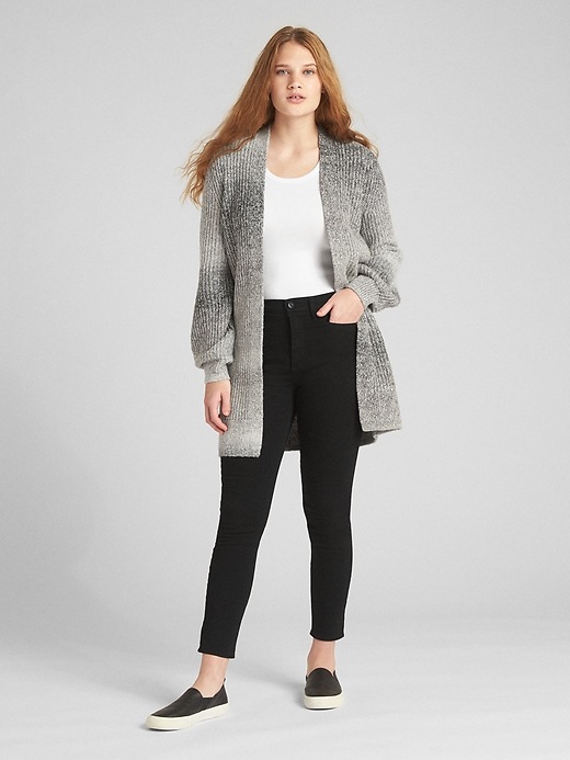 Image number 3 showing, Textured Open-Front Cardigan Sweater