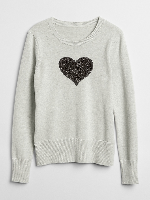 Image number 6 showing, Heart Intarsia Crewneck Pullover Sweater