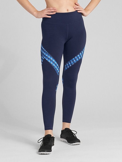 View large product image 1 of 1. GFast Mid Rise Print Insert 7/8 Leggings in Eclipse