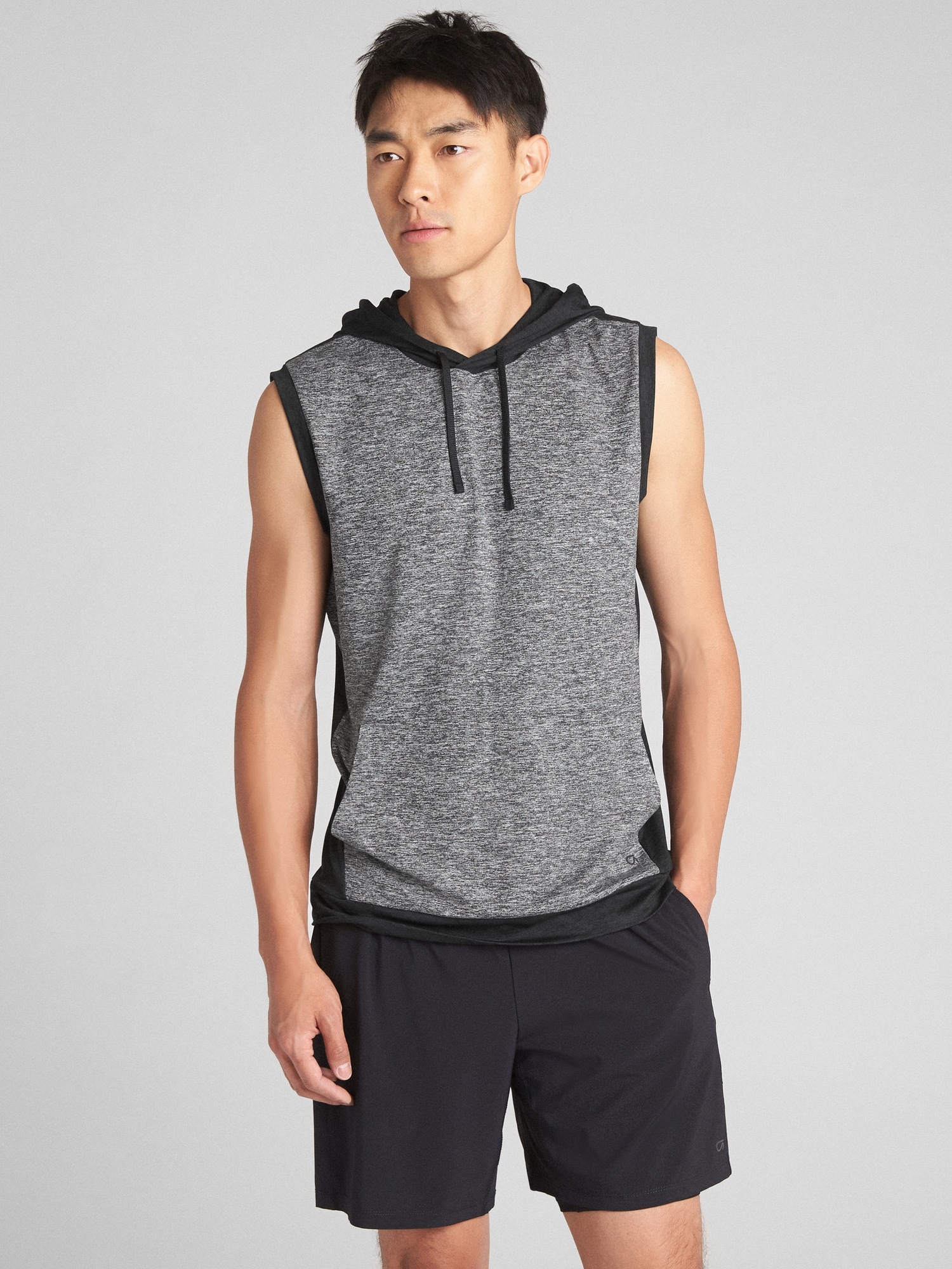 GapFit Brushed Tech Sleeveless Hoodie Gap
