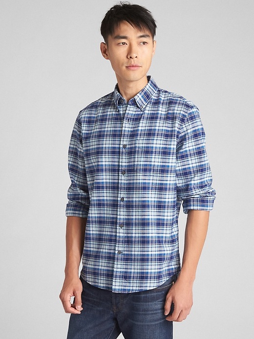 Image number 6 showing, Lived-In Stretch Oxford Shirt in Untucked Fit