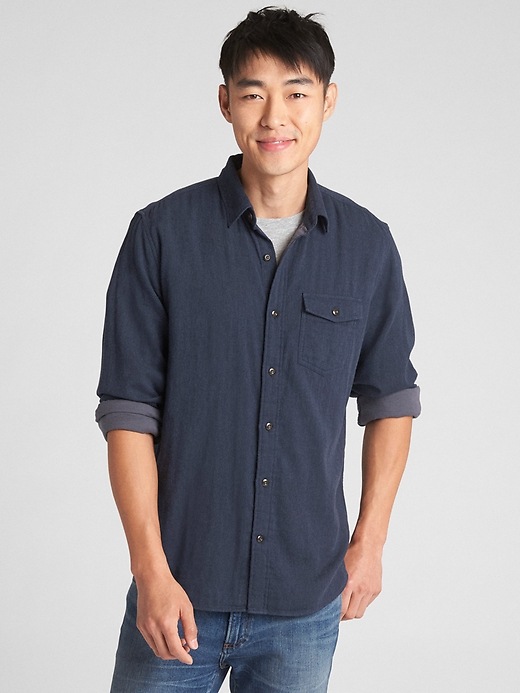 Image number 1 showing, Double-Face Shirt in Standard Fit