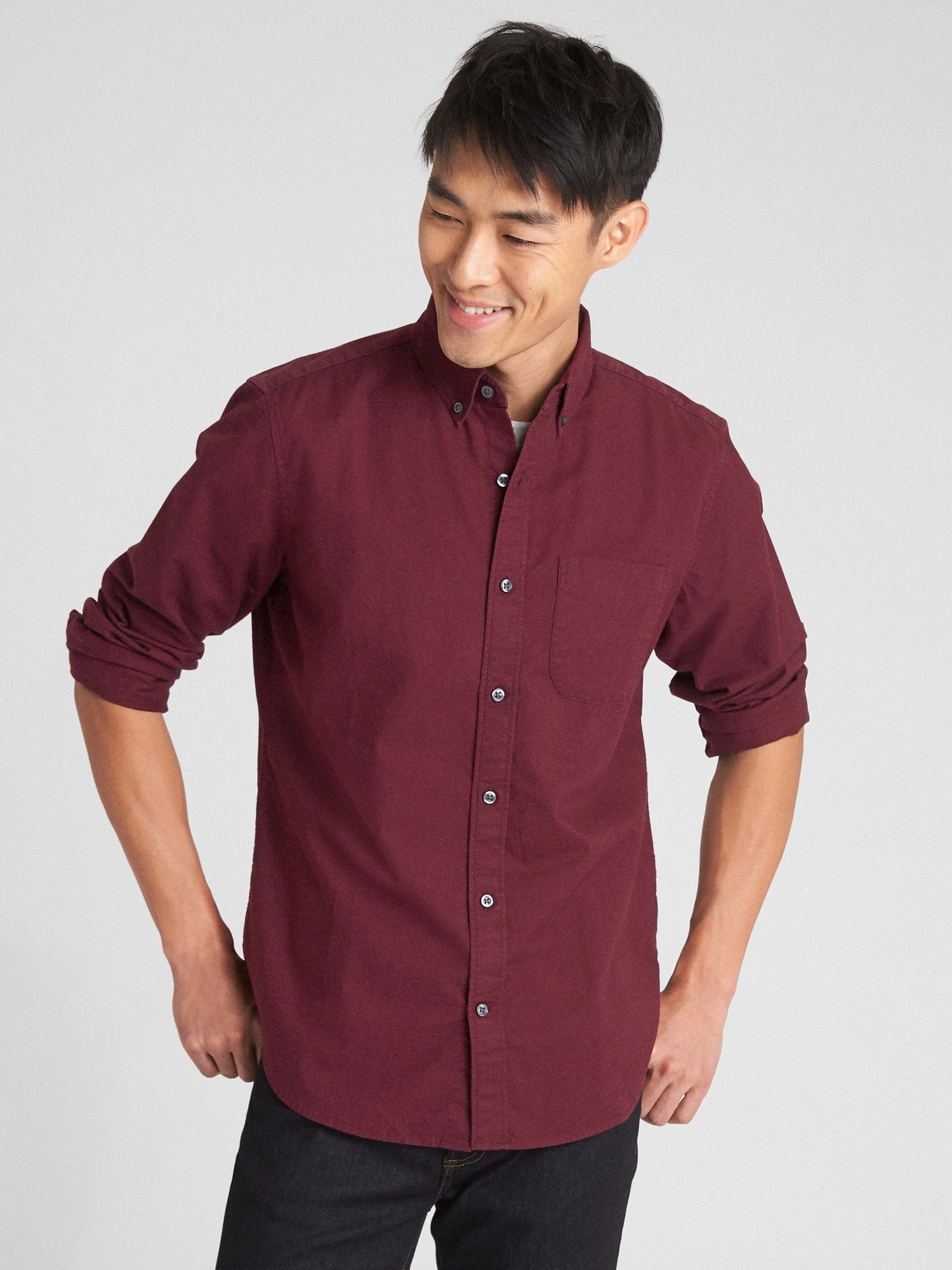 Lived In Stretch Oxford Shirt Gap