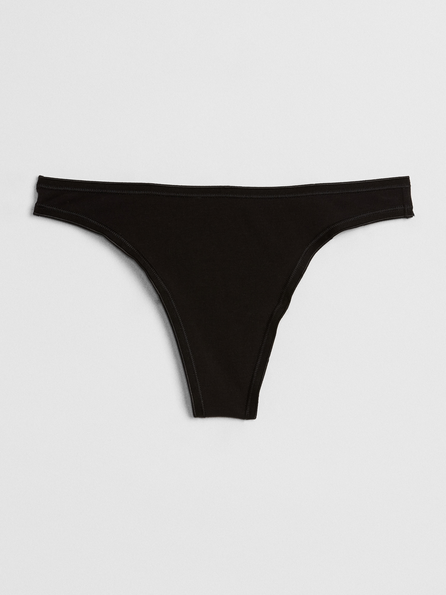 Gap Stretch Cotton Thong In Black