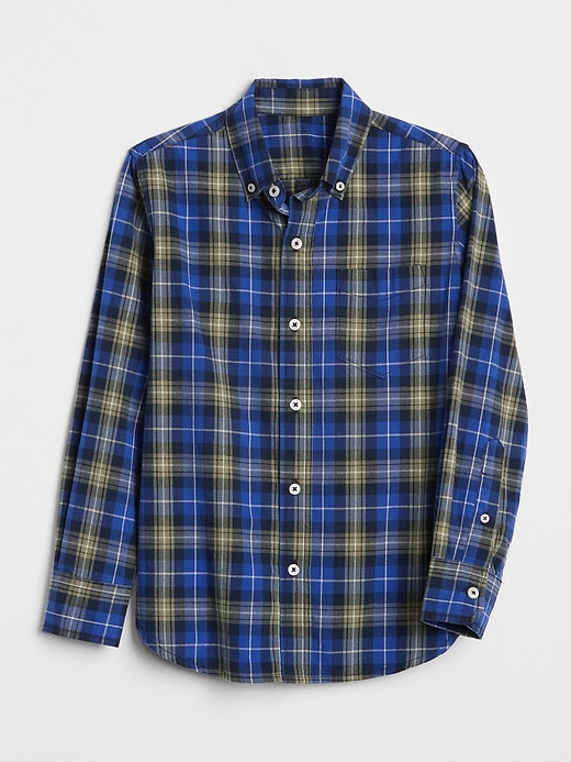 Image number 1 showing, Poplin Plaid Long Sleeve Shirt