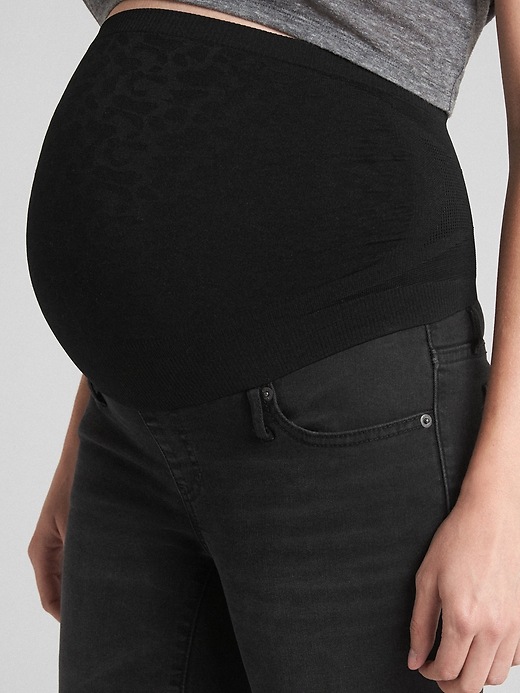 Image number 4 showing, Maternity Soft Wear Comfort Panel True Skinny Jeans