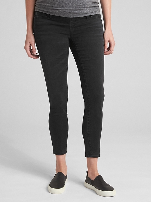 Image number 1 showing, Maternity Soft Wear Comfort Panel True Skinny Jeans