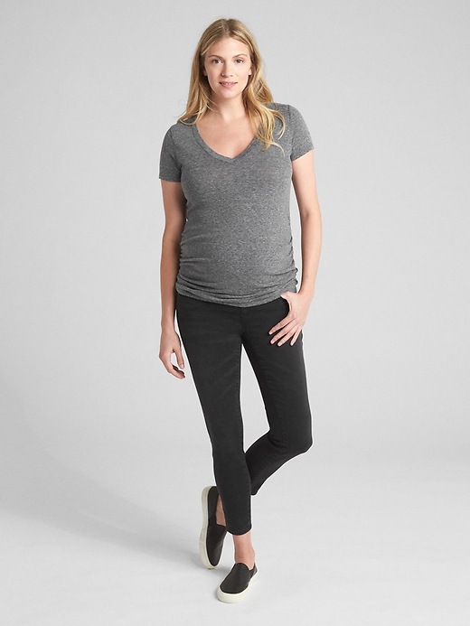 Image number 3 showing, Maternity Soft Wear Comfort Panel True Skinny Jeans