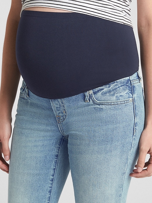 Image number 4 showing, Maternity Full Panel Crop Kick Jeans