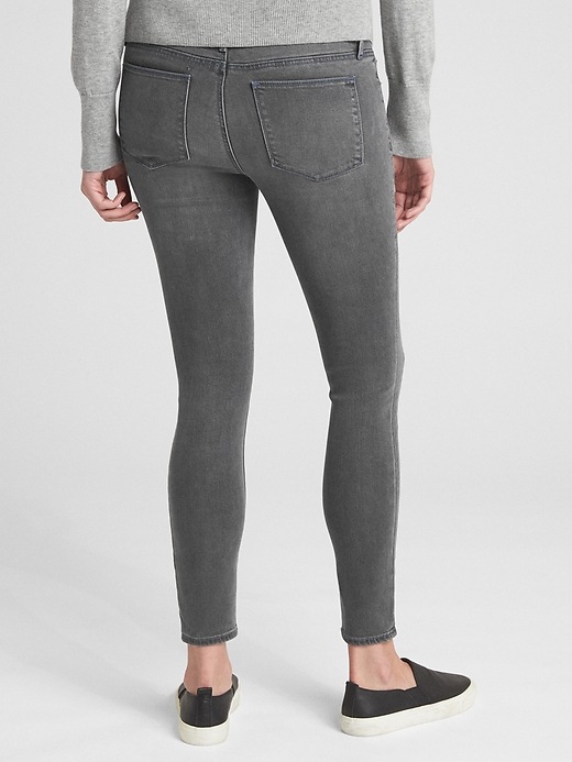 2 of 8 showing, with the color soft black of product Maternity Soft Wear Full Panel True Skinny Jeans