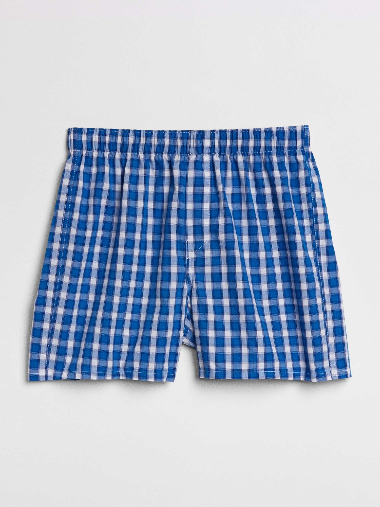 Gap 4.5" Box Plaid Boxers blue. 1