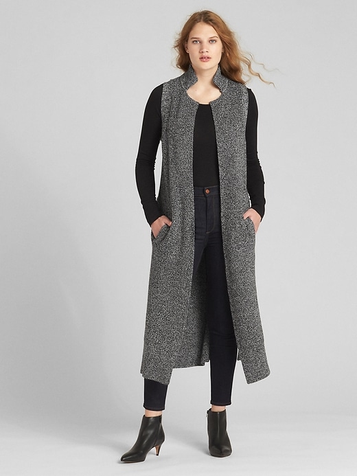 Image number 3 showing, Sleeveless Duster Cardigan Sweater