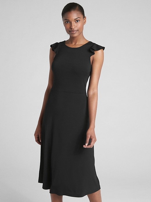 Image number 1 showing, Sleeveless Ruffle A-Line Dress