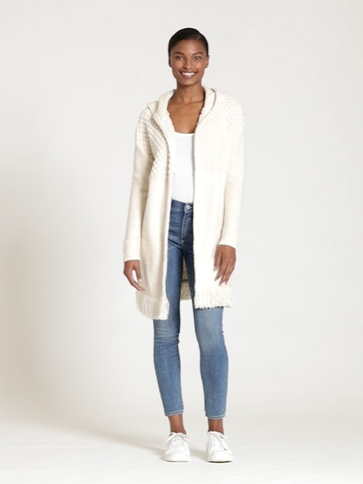 Gap fringe cardigan deals
