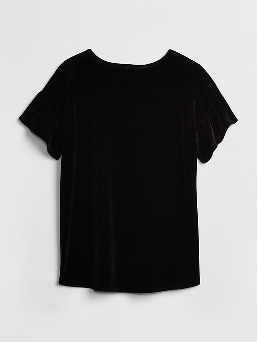 Image number 3 showing, Velvet Ruffle T-Shirt