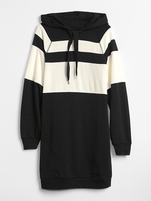 Image number 6 showing, Stripe Raglan Sleeve Hoodie Sweatshirt Dress